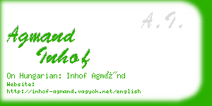 agmand inhof business card